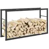 vidaXL Portant de bois de chauffage noir 110x30x61 cm acier