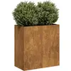vidaXL Jardinière rouillé 80x40x80 cm acier inoxydable