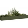 vidaXL Jardinière vert olive 360x40x40 cm acier laminé à froid