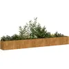 vidaXL Jardinière rouillé 360x40x40 cm acier inoxydable