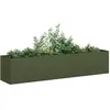 vidaXL Jardinière vert olive 200x40x40 cm acier laminé à froid