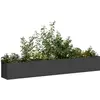 vidaXL Jardinière noir 280x40x40 cm acier laminé à froid