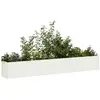 vidaXL Jardinière blanc 280x40x40 cm acier laminé à froid