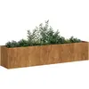 vidaXL Jardinière rouillé 200x40x40 cm acier inoxydable