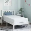 vidaXL Matelas Blanc et Bleu Tissu jacquard en polyester 100%