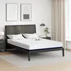 vidaXL Matelas Blanc et Bleu Tissu jacquard en polyester 100%