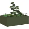 vidaXL Jardinière vert olive 120x80x40 cm acier