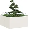 vidaXL Jardinière blanc 80x80x40 cm acier laminé à froid
