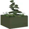 vidaXL Jardinière vert olive 80x80x40 cm acier laminé à froid