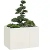 vidaXL Jardinière blanc 120x80x40 cm acier
