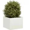 vidaXL Jardinière blanc 40x40x30 cm acier