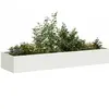 vidaXL Jardinière blanc 280x80x40 cm acier
