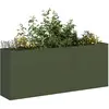 vidaXL Jardinière vert olive 200x40x80 cm acier laminé à froid
