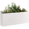 vidaXL Jardinière 200x40x80 cm acier inoxydable