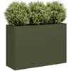 vidaXL Jardinière vert olive 120x40x80 cm acier laminé à froid