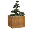 vidaXL Jardinière rouillé 100x100x80 cm acier inoxydable