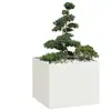 vidaXL Jardinière blanc 100x100x80 cm acier