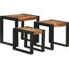 vidaXL Vidaxl Tables Gigognes 3 Pcs Bois Massif Acacia