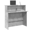 vidaXL Bureau de réception gris béton 100x50x103,5cm bois d'ingénierie