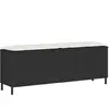 vidaXL Banc de jardin avec coussin noir 110x30x40,5 cm résine tressée