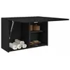 vidaXL Armoire murale de bain noir 60x25x40 cm bois d'ingénierie
