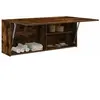 vidaXL Armoire murale de bain chêne fumé 100x25x40cm bois d'ingénierie