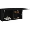 vidaXL Armoire murale de bain noir 80x25x40 cm bois d'ingénierie