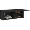 vidaXL Armoire murale de bain noir 80x25x30 cm bois d'ingénierie