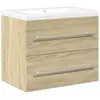 vidaXL Ensemble de meubles de salle de bain 2 pcs chêne sonoma3325046