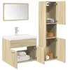vidaXL Ensemble de meubles de salle de bain 4 pcs chêne sonoma