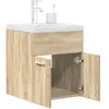 vidaXL Armoire lavabo de salle de bain et vasque et robinet intégrés