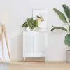vidaXL - Kastdeuren - louvredesign - 2 - st - 61,5x29,5 - cm - wit