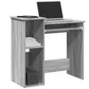 vidaXL Bureau avec étagères sonoma gris 84x40x78 cm bois d'ingénierie