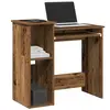 vidaXL Bureau avec étagères vieux bois 84x40x78 cm bois d'ingénierie