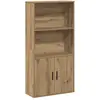 vidaXL Bibliothèque chêne artisanal 60x24x120 cm bois d'ingénierie
