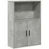 vidaXL Bibliothèque gris béton 60x24x85 cm bois d'ingénierie