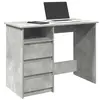 vidaXL Bureau gris béton 102x50x75 cm bois d'ingénierie