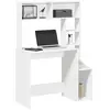 vidaXL Bureau avec étagères blanc 100x45x140 cm bois d'ingénierie