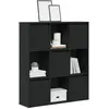 vidaXL Bibliothèque chêne noir 89x24x101,5 cm bois d'ingénierie