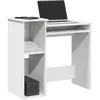 vidaXL Bureau avec étagères blanc 84x40x78 cm bois d'ingénierie