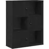 vidaXL Bibliothèque chêne noir 60x24x101,5 cm bois d'ingénierie