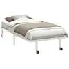 vidaXL Cadre de lit sans matelas pliable blanc 90x190 cm acier