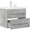 vidaXL Ensemble de meubles de salle de bain 2 pcs gris béton