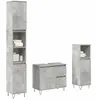 vidaXL Ensemble de meubles de salle de bain 3 pcs gris béton