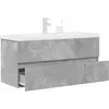 vidaXL Ensemble de meubles de salle de bain 2 pcs gris béton