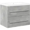 vidaXL Vidaxl Ensemble De Meubles De Salle De Bain 2 Pcs Gris Béton