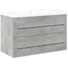 vidaXL Ensemble de meubles de salle de bain 2 pcs gris béton