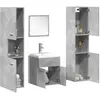 vidaXL Ensemble de meubles de salle de bain 5 pcs gris béton