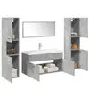 vidaXL Ensemble de meubles de salle de bain 5 pcs gris béton