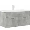 vidaXL Armoire lavabo de salle de bain avec bassin intégré et robinet